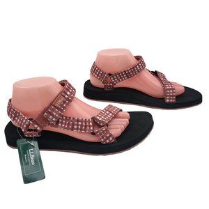 L.L.Bean Shoes Womens Size US 10 M Maine Isle 4 Point Sandals Strappy 519779 Red